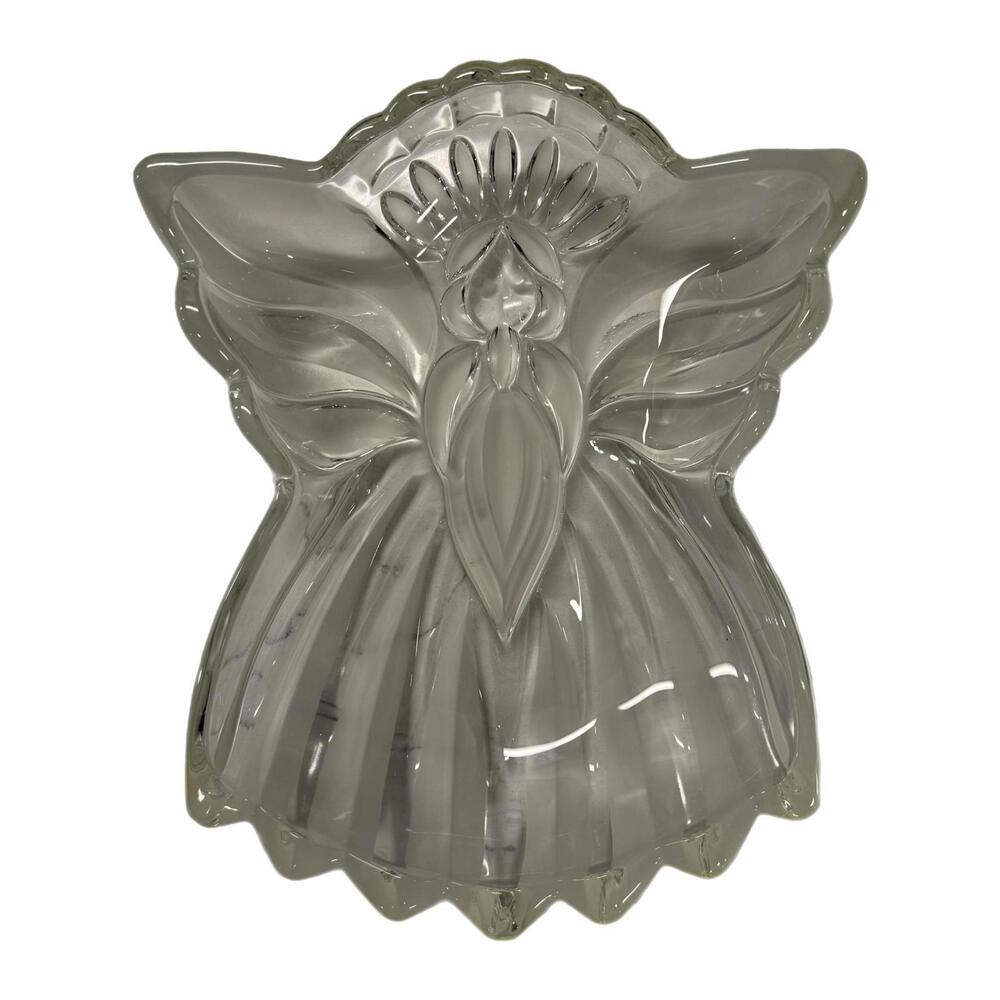 Vintage Gorham Crystal Germany Collection Angel of Peace Glass Dish